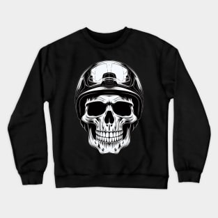 Skull with Helmet Crewneck Sweatshirt